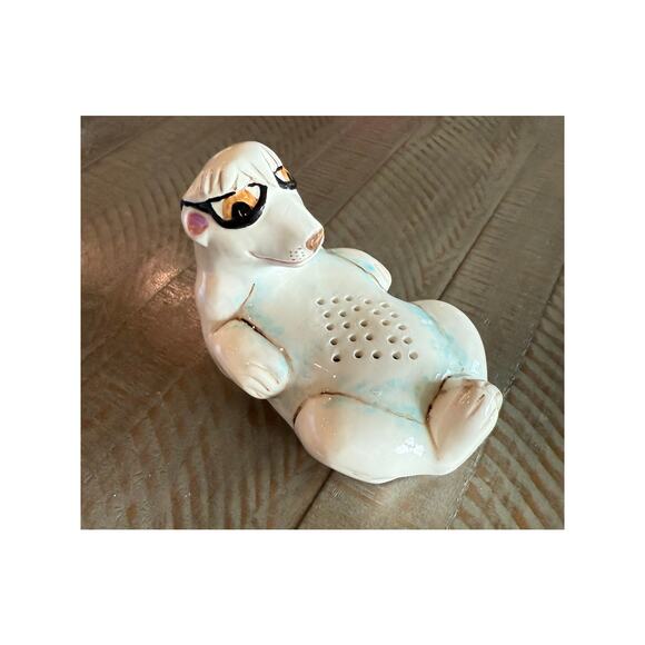 Vtg 1979 Polar Bear Ceramic Refrigerator Deodorizer Baking Soda Holder 5.5" - Picture 3 of 6